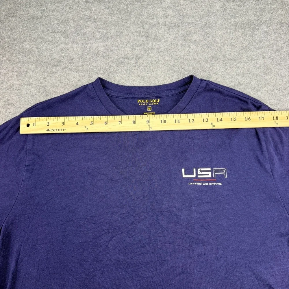 Ryder Cup 2016 Polo Golf Ralph Lauren USA 12 Strong T-Shirt Men’s Medium Navy